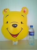 新款大托杆气球儿童玩具卡通气球黄熊 冲空气玩具气球地摊批发