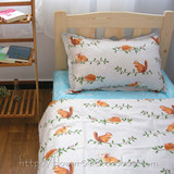 北欧森林兔子松鼠森女小清新学生宿舍单人单件床单被套枕全棉斜纹