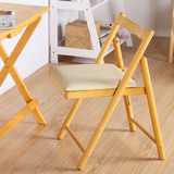 越茂 实木餐椅现代舒适靠背椅 家用书桌椅时尚折叠餐桌椅子原木色