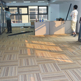 现代立体细条纹小片拼块地毯丙纶商用方块地毯会议室酒店办公地毯
