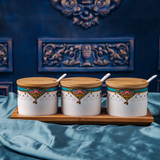 瓷魂厨房用品日式高档陶瓷调味罐盒瓶盐罐味精罐时尚创意曼谷风情