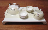 现代功夫茶具套装高档唐山骨瓷手绘泡茶壶陶瓷茶盘茶杯茶海礼品