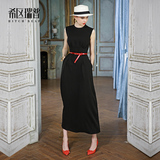 希区瑞普 高端女装 赫本小黑裙气质复古连衣裙长裙F0190