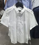 SELECTED/思莱德专柜代购白色圆点点纯棉男士短袖衬衫415204011