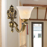 布莱特欧式铜壁灯双头客厅卧室壁灯工程壁灯过道灯美式室内壁灯