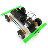 DIY科技小制作手工拼装模型车物理实验儿童益智拼装玩具 四驱车