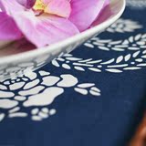 中式古典印花茶席茶杯垫 餐垫桌垫布艺 纯棉布杯垫 凤戏牡丹