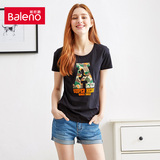 Baleno/班尼路女装 阿童木创意迷彩印花体恤 纯棉短袖T恤夏装潮