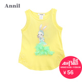 商场同款 安奈儿童装夏季新款女童圆领针织背心无袖T恤 AG522507