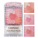 日本原装 CANMAKE绚丽五色花瓣雕刻腮红 修容带刷 5色可选