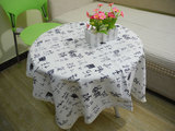 中国风特色新古典棉麻布料桌布台布多用盖布带花边 批发价