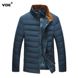 VDE2015男士冬季羽绒服短款 青年商务休闲男装羽绒保暖白鸭绒外套