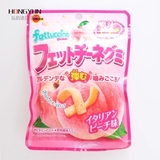 临期特价 日本进口糖果ourbon布尔本 fettuccine白桃味酸条形软糖