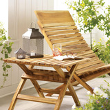简约现代柚木折叠桌椅沙滩桌沙滩椅休闲桌椅实木藤椅组合桌椅套件