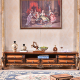 美式新古典电视柜 进口实木橡木手工雕刻奢华客厅仿古欧式家具