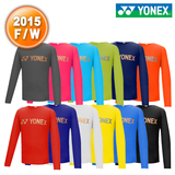 韩国正品代购2015新款YONEX/尤尼克斯 羽毛球服 情侣 男女长袖T恤