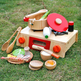 超大木盒磁性蔬菜水果切切看海鲜切切乐 木制儿童过家家厨房玩具