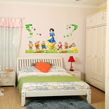 卡通儿童房墙贴温馨卧室白雪公主贴画客厅沙发背景墙壁可移除墙纸