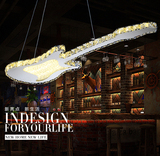 LED吉他吧台水晶个性创意酒吧餐厅现代简约咖啡厅艺术时尚吊灯具