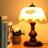 欧式台灯书房美式卧室床头灯田园英伦复古典实木调光老上海灯装饰