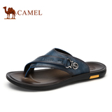 Camel/骆驼男鞋 2016新款夏季日常休闲时尚牛皮两穿凉拖鞋