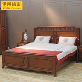纯全实木美式实木床1.8米双人床美式床欧式床品牌大床公主床婚床