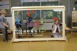 大型透明双面画板有机玻璃木质儿童画板涂鸦板绘画板广告板可擦洗