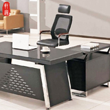 退伍军人创业办公家具现代简约钢化玻璃老板桌大班桌主管桌电脑桌