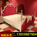 欧式实木双人床 1.8米新古典公主床简约布艺结婚婚床卧室家具现货