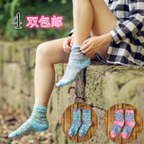 WZ袜子女棉袜秋冬季韩国复古堆堆袜日系加厚保暖中筒学院风学生袜
