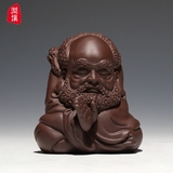 涧溪宜兴紫砂茶宠雕塑摆件茶道茶具 陈洪军达摩茶玩工艺品