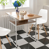 简单组装伸缩餐桌经济小户型餐桌自由可调节方形折叠节省空间饭桌
