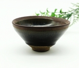 宋代建窑兔毫茶盏 黑碗古董古玩收藏老瓷器包老高古瓷建盏茶