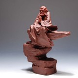 魏丁丁紫砂雕塑精品 静坐达摩 名家手工摆件人物佛像正品特价包邮
