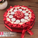 婚庆喜宴用品欧式婚礼蛋糕喜糖盒子创意成品含60粒明治雪吻巧克力