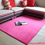 加厚纯色法兰绒地毯客厅茶几沙发地毯卧室房间床边毯瑜伽地垫定制