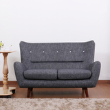 创意小户型简约现代棉麻布面料艺沙发日式单人双人卧室单个沙发椅