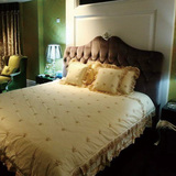 新古典双人床现代简约床实木小户型布艺床样板房1.8米床家具定制