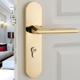 PVD金色门锁 欧式室内房门锁把手执手锁 纯铜芯五金锁具