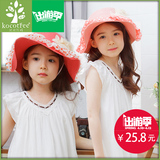 韩国kk树儿童帽子女春夏季可爱公主帽亲子帽女童草帽沙滩遮阳帽潮
