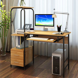 电脑桌台式 家用环保简约写字台书桌 简易钢木写字笔记本电脑桌