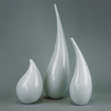 现代简约陶瓷水滴艺术花瓶摆件家居饰品客厅样板间样板房软装装饰