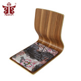 盛唐和风日式无腿椅榻榻米椅【夏荷】一次成型曲木椅本色、胡桃色
