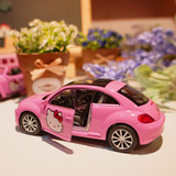 韩国进口hello kitty 卡通汽车模型甲壳虫摆件汽车内饰用品玩具