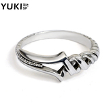 YUKI男士个性925银饰品戒指环尾戒子 欧美郎基努斯之枪潮人男女款