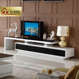 客厅家具 钢化玻璃电视柜套装组合 简约现代储物白色茶几