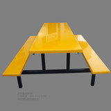 秒杀8人位玻璃钢连体餐桌椅组合学校食堂餐桌椅折叠学生桌椅厂家