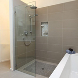 成都浴室单玻璃隔断简易淋浴房干湿分区/全钢化玻璃屏风/卫生间