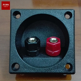二位音箱接线盒 接线柱 配有密封垫 音响DIY配件 红黑柱 开孔48mm
