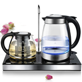 特价康雅 TM-196C 玻璃电热水壶套装保温自动断电烧水壶黑茶具